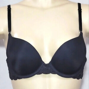 34C Maidenform Self‎ Expressions Convertible Pushup Bra Black NWT